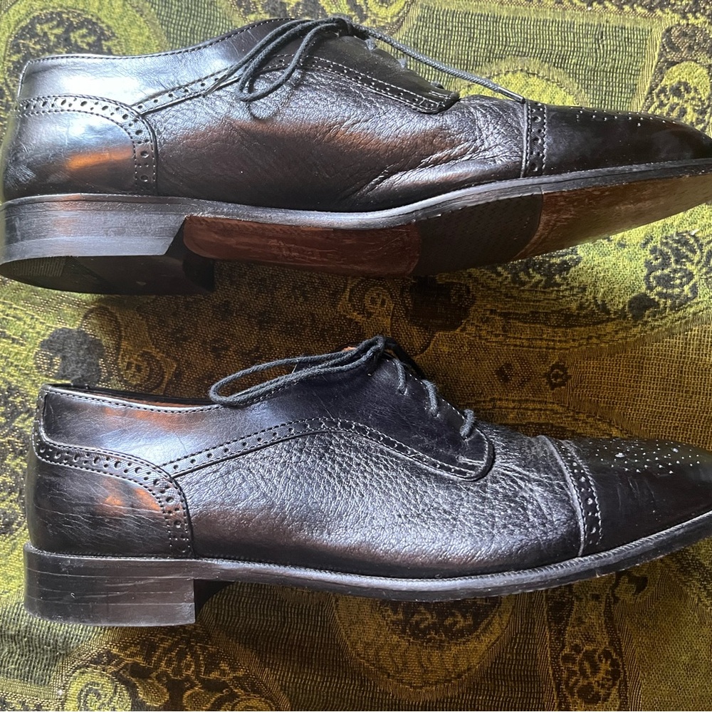 Classic Black Leather Men's Dress Shoes